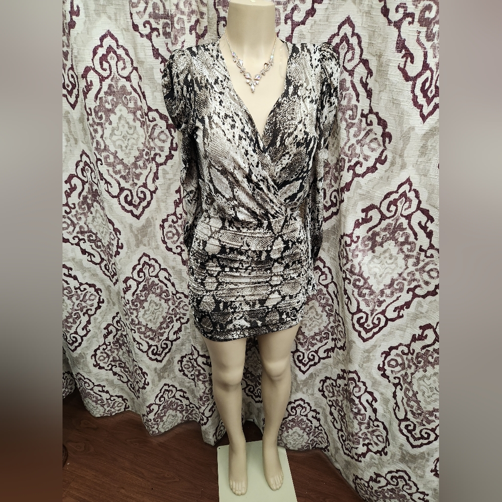 Sexy short snake print dresses